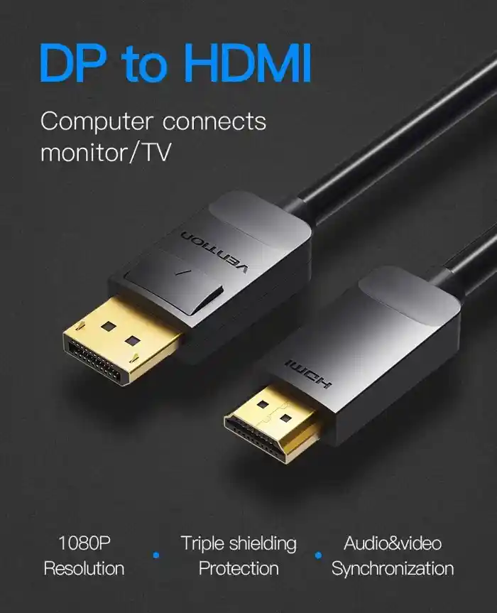 Vention HADBG DP to HDMI Cable 1.5M